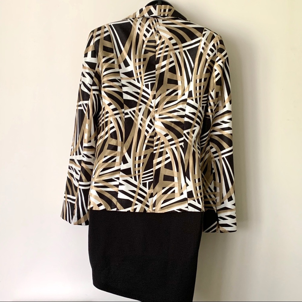Kasper Open Front Bold Print Jacket Size 6 - image 3